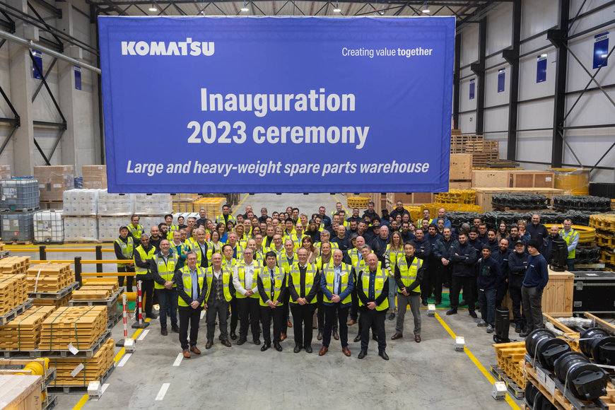 Komatsu Europe erweitert sein Logistikzentrum, um die Lagerkapazität zu erhöhen 